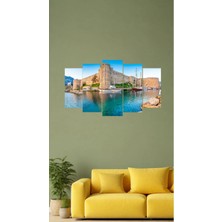 Girne Kalesi,kıbrıs,simetrik Mdf Tablo,5li