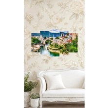Mostar Köprüsü,bosna Hersek,simetrik Mdf Tablo,5li