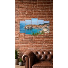 Dubrovnik Limanı,hırvatistan,simetrik Mdf Tablo,5li