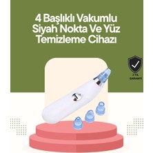 Brf Store Bascisell USB Destekli 4 Başlıklı Siyah Nokta Vakum Cihazı – Gözenek Temizleyici ve Cilt Yenileyici Bakım Aleti