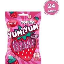 Kent Tofita Yumiyum Çilek Aromalı Şeker 100 g - 24 Poşet