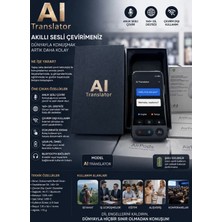 Azurtech Aı Translator Akıllı Sesli Çeviri Cihazı - 140+ Dil Desteği, Anlık Sesli Çeviri, Dokunmatik Ekran, Bluetooth, Çevrim Dışı Kullanım