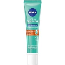 Derma Skin Clear Night Exfoliator Gece Arındırıcı Krem 40ML,%8 Glikolik Asit (Aha) ve Salisilik Asit (Bha) ile Sivilce Karşıtı Etki,eşit Cilt Tonu