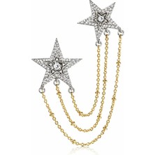 Charmlucky Yıldız Yıldız Earcuff Küpe