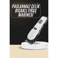 Brf Store Bascisell 2025 Model Şarjlı Dijital Saç Sakal Tıraş Makinesi Islak Kuru Kullanıma Uygun