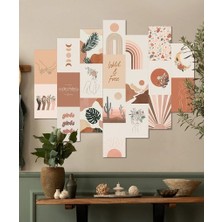 Wooden Factory Boho Gallery ve Ev Dekoru Duvar Seti Soyut Duvar Sanatı 29 Adet Tablo