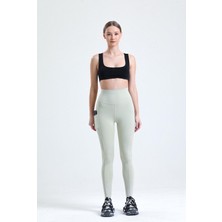 Taş Yüksek Bel Sıkılaştırıcı Toparlayıcı Push-up Çift Cepli Bilek Hizasında Spor Tayt