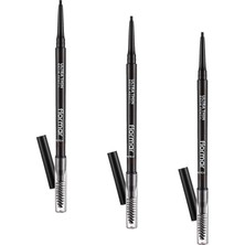 Ultra Thin Fırça Başlıklı & Asansörlü Ucu Ince Kaş Kalemi 004 Brown (3 Paketi)