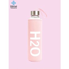 Tohana H2o Kılıflı Cam Matara 750 Ml Bej