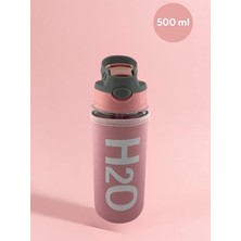 Tohana H2o Kılıflı Pipetli Cam Matara 500 Ml Haki