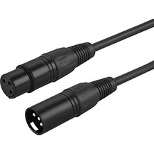 Mykablo XLR Erkek - Dişi Kaliteli Siyah Kablo 5 Metre