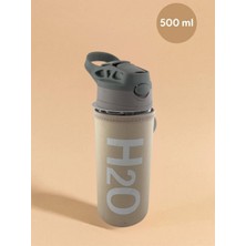 Tohana H2o Kılıflı Pipetli Cam Matara 500 Ml Haki