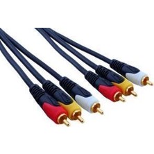Mykablo 3 RCA - 3 RCA Video+Ses Kablosu - 15 Metre