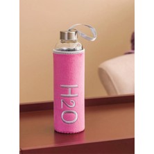 Tohana H2o Peluş Kılıflı Cam Matara 600 Ml Turkuaz