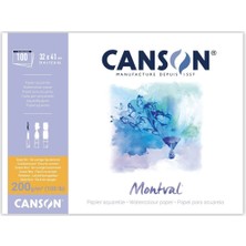 Canson Montval Aquarelle Pad Cold Pressed 200GR 32X41CM 100 Sayfa (Uzun Ken