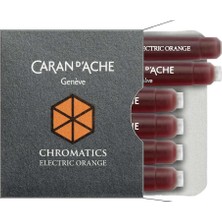 Caran D'ache 8021 Ink Cartridges Chromatics Electric Orange