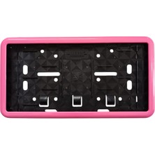 Bezos Çerçeveli Dikdörtgen Plakalık Plaka Altlığı Pembe  32X17 cm
