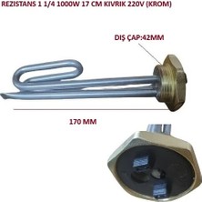 Isıkar Rezistans Bükümlü 1 1/4 2000W 17,5cm 8,5mm 220V