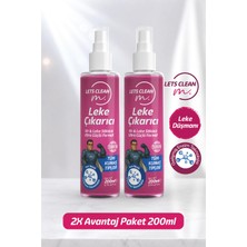 letsClean Profesyonel Leke Çıkarıcı Sprey Zorlu Lekeler İçin Güçlü Temizlik - 2x200 ml