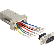 Mykablo D-Sub 9 Pin Erkek - RJ45 Dişi Modüler Çevirici