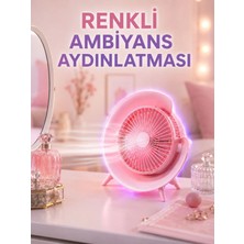 Shoppingfestr 3 Hız Ayarlı USB Şarjlı Rgb Masa Fanı Tk
