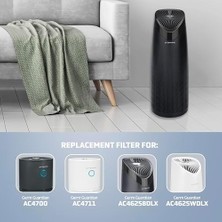 Germ FLT4700 360 Derece Gerçek Hepa Gerçek Hava Temizleyici Yedek Filtre M, Germguardian AC4700 Için Aktif Karbon Filtreli
