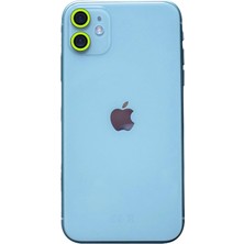 Marsilyan Mey Ithalat®  iPhone 11 Neon Fosforlu Kamera Lens - Yeşil