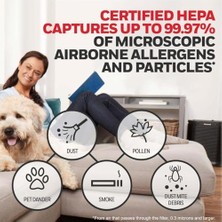 Hepa Hava Temizleyici Filtre R, Hpa 100/200/300 ve 5000 Serisi Için 1'li Paket - Havadaki Alerjen Hava Filtresi Orman Yangını/duman, Polen, Hayvan Kepeği ve Tozu Hedefler