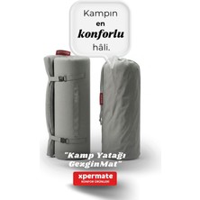 Xpermate Katlanabilir Kamp Yatağı 70x180x6 cm Sünger Kamp Çadır Matı Yer Yatağı Fermuarlı Taşıma Çantalı Karavan Misafir Yatağı