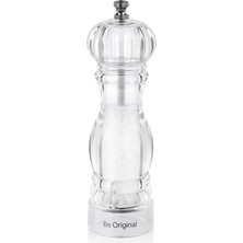 Be Original Kopenhag 18 cm Akrilik Tuz Değirmeni | Şeffaf Gövde | Ceramic Mekanizma | Ayarlanabilir Öğütme | Modern & Şık Tasarım