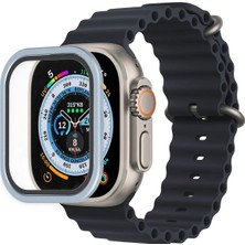 Marsilyan Mey Ithalat®   Watch Ultra 49MM Alüminyum Kasa Cam Ekran Koruyucu - Mavi