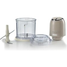 Ariete Doğrayıcı Bej 0438/03-2 Hız Kademeli, 2 Buton ve 4 Paslanmaz Çelik Bıçak, Sebze Doğrayıcı, Buz Kırıcı Özellikli, 600 ml Ölçekli Kupa ile Kullanım Kolaylığı