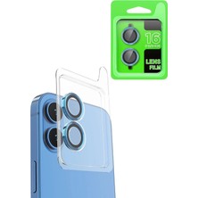 Marsilyan Mey Ithalat®  iPhone 16 Raze Metal Kamera Lens - Lacivert