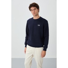 Air Jones Omar Lacivert Şardonlu Erkek Sweatshirt - 88137