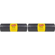 Ekonomik Endüstriyel Orta Siyah Çöp Torbası 55X60 2li Paket