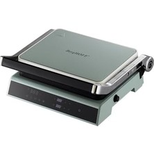Gem Retro Dijital Izgara & Tost Makinesi – 2000 W, 290×212 Mm, LCD Dokunmatik Kontrol | Mint Yeşil