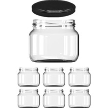 400 ml Şeffaf Magnolya Kavanoz 400 cc Konserve Metal Kapaklı Cam Kavanoz 6 Adet (Şeffaf, 400 Cc)