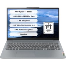 Lenovo Ideapad Slim 3 15ABR8 82XM018ETR Amd Ryzen 7 5825U 16GB 1tb SSD Freedos 15.6" Fhd