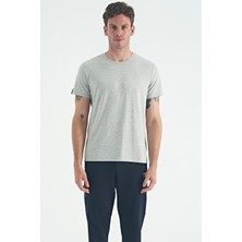 Air Jones Calvin Gri Melanj Basic Erkek T-Shirt - 88245