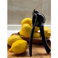 Renkli Döküm Limon Sıkacağı Limon Presi Büyük Boy Rennkli Metal Limon Sıkacağı Döküm Naranciye Sıkacağı Siyah
