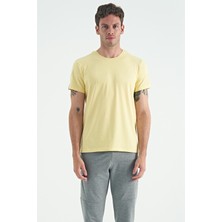 Air Jones Calvin Sarı Basic Erkek T-Shirt - 88245