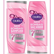 Nem Bombası Nemlendirici Şampuan 400 ml ve Saç Kremi 385 Ml, 7 Hyaluronik Asit + Seramid, Tüm Saç Tipleri Için