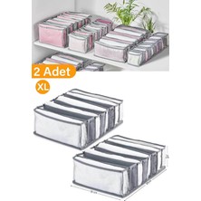 2 Adet - 8 Gözlü Şeffaf Çekmece Içi Düzenleyici Organizer – Xlarge