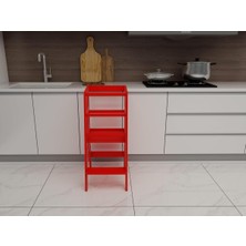 Kırmızı Ahşap Çocuk Öğrenme-Etkinlik Kulesi