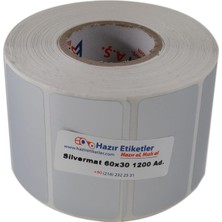 Silvermat Demirbaş Etiketi 60MM x 30MM Ruloda 1200 Adet