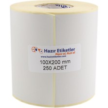 Al Hızlı Al Eko Etiket 100MM x 200MM Ruloda 250 Adet 40MM Çapında Direk Transfer Etiketi