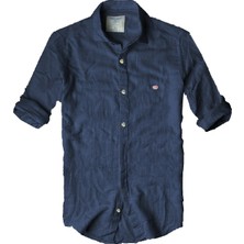 Gulf Bird Slim Fit Italyan Kesim Gerçek Keten Gömlek