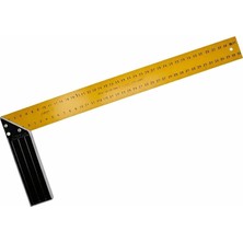 Rayno Profesyonel Marangoz Gönyesi - Alüminyum Gövdeli Paslanmaz Çelik Cetvel - L Tipi 90 Derece Hassas Ölçüm ve Işaretleme Gönyesi - Marangozlar ve Dıy Tutkunları Için (250 Mm)