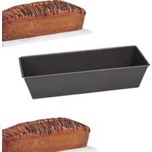 Dikdörtgen Baton Kek ve Ekmek Kalıbı 30 cm Uzunluk Dayanıklı Metal Fırın Dostu Profesyonel Kullanıma Uygun Siyah
