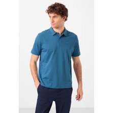 Tommy Life Saks Standart Kalıp Basic Polo Yaka Erkek T-Shirt - 87748